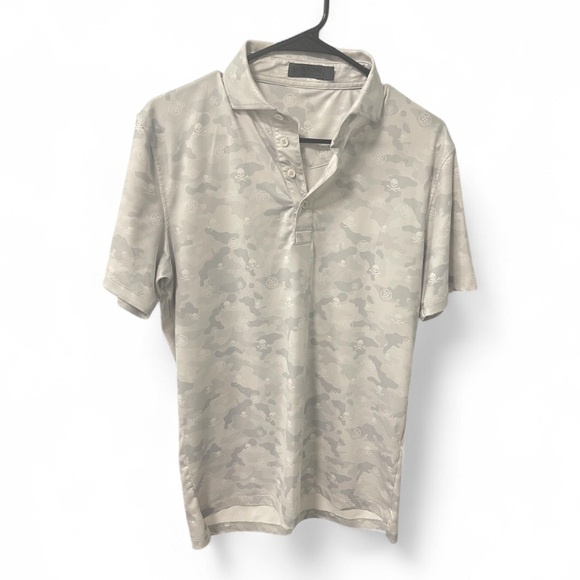 G/FORE G4 ICON CAMO TECH JERSEY GOLF POLO MEN'S S BLUEPRINT NEW G4MC0K060 - Picture 1 of 13